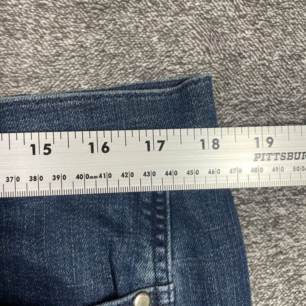 Eileen Fisher Womens Organic Cotton Seam Detail Tapered Jeans Blue Denim 14 - Picture 5 of 7